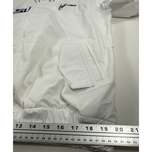 NIKE ON-FIELD x LSU TIGERS Sz LSideline Players Jacket Snap Front White Mens - Picture 14 of 16